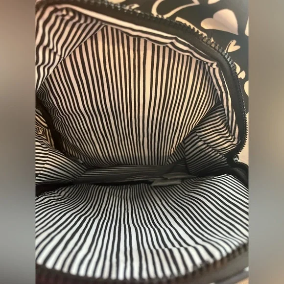 Brighton Endless Love Heart Backpack - Black and White - Picture 6 of 13